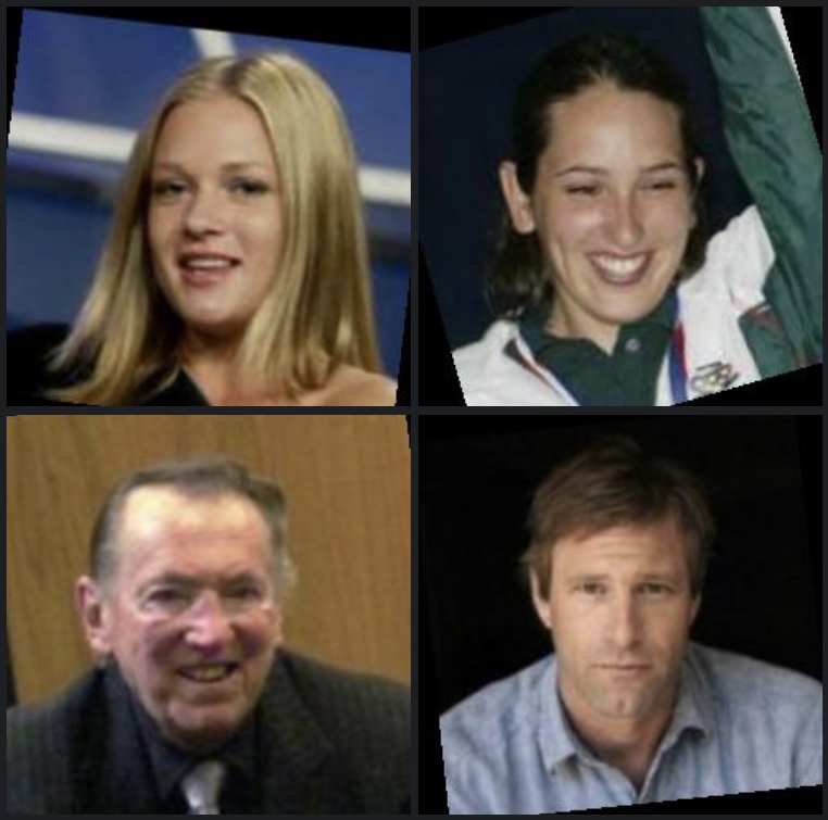 Example images from the Labeled Faces in the Wild dataset.